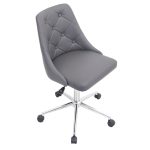 Marche Grey Faux Leather Contemporary Swivel Office Chair 17 Marche Grey Faux Leather Contemporary Swivel Office Chair
