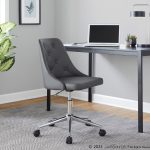 Marche Grey Faux Leather Contemporary Swivel Task Chair 9 Marche Grey Faux Leather Contemporary Swivel Task Chair