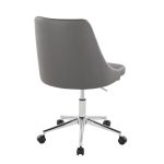 Marche Grey Faux Leather Contemporary Swivel Task Chair 13 Marche Grey Faux Leather Contemporary Swivel Task Chair