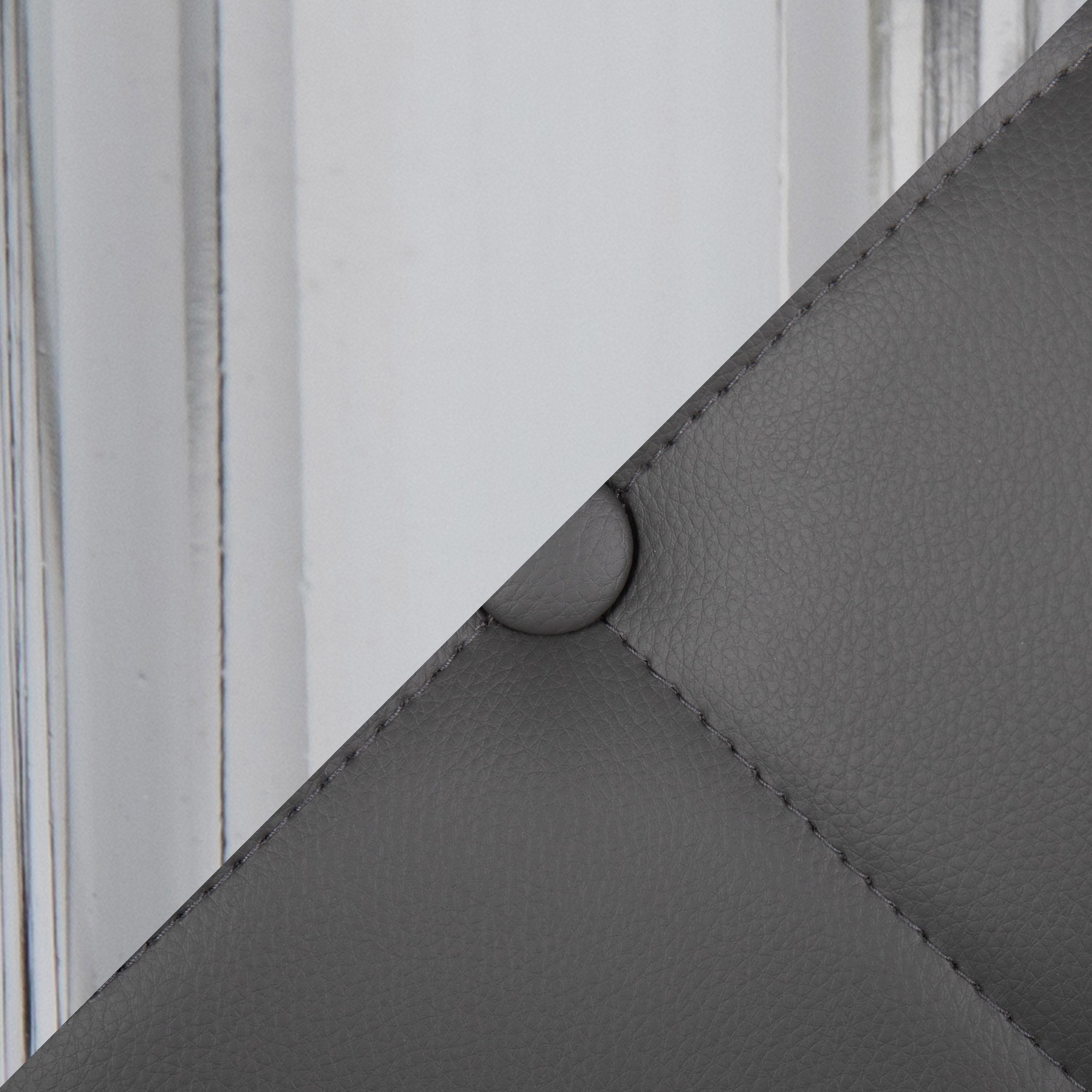 Marche Grey Faux Leather Contemporary Swivel Task Chair 8 Marche Grey Faux Leather Contemporary Swivel Task Chair - Image 8