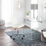 Marche White Faux Leather Contemporary Adjustable Swivel Office Chair 12 Marche White Faux Leather Contemporary Adjustable Swivel Office Chair