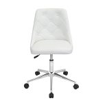 Marche White Faux Leather Contemporary Adjustable Swivel Office Chair 16 Marche White Faux Leather Contemporary Adjustable Swivel Office Chair