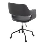Margarite Black Faux Leather Contemporary Adjustable Office Chair 9 Margarite Black Faux Leather Contemporary Adjustable Office Chair