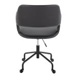 Margarite Black Faux Leather Contemporary Adjustable Office Chair 10 Margarite Black Faux Leather Contemporary Adjustable Office Chair