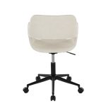 Margarite Black and Cream Contemporary Faux Leather Task Chair 19 Margarite Black and Cream Contemporary Faux Leather Task Chair