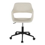 Margarite Black and Cream Contemporary Faux Leather Task Chair 20 Margarite Black and Cream Contemporary Faux Leather Task Chair