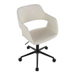 Margarite Black and Cream Contemporary Faux Leather Task Chair 21 Margarite Black and Cream Contemporary Faux Leather Task Chair