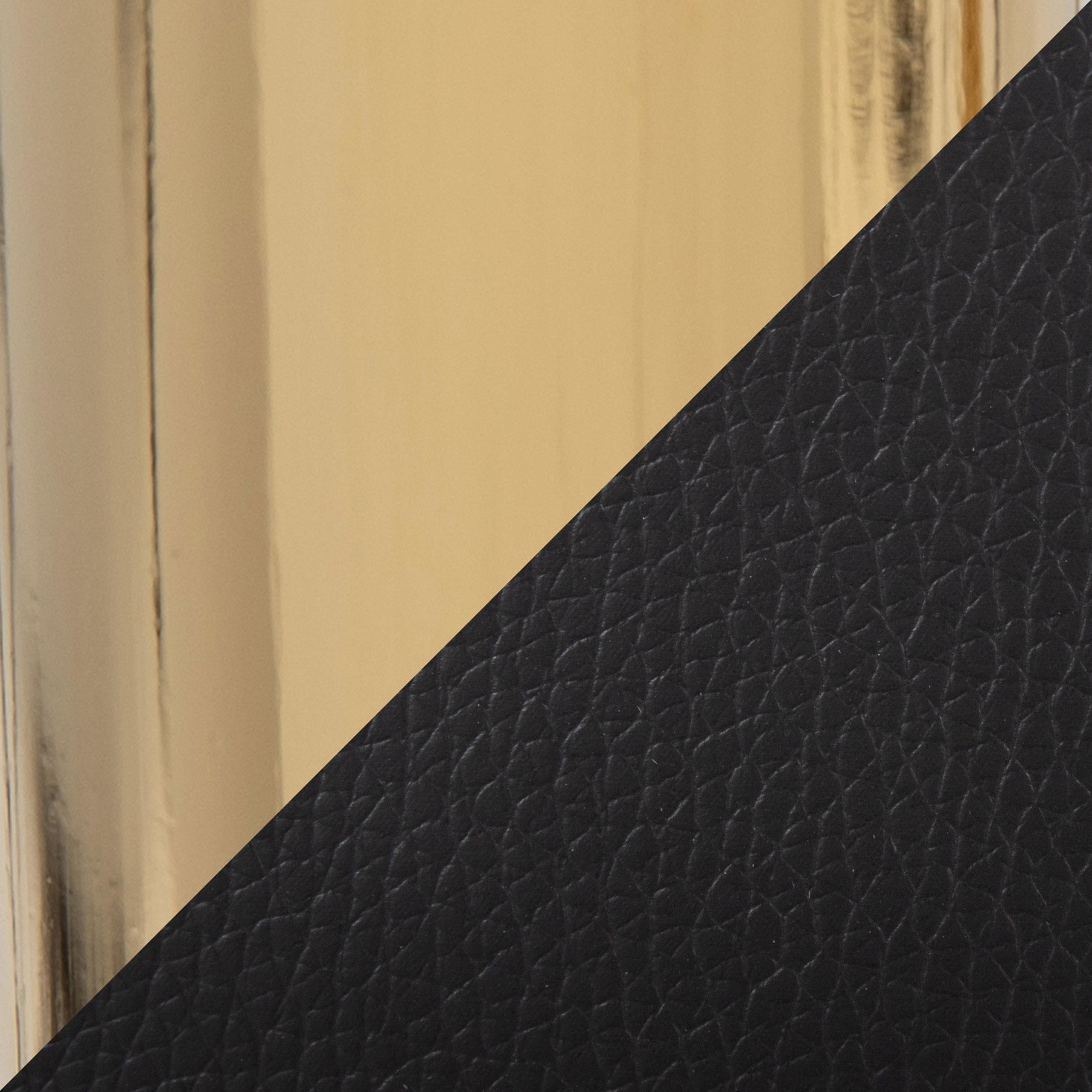 Margarite Contemporary Black Faux Leather Gold Office Chair 8 Margarite Contemporary Black Faux Leather Gold Office Chair - Image 8