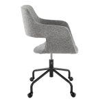Margarite Contemporary Grey Fabric Adjustable Office Chair 8 Margarite Contemporary Grey Fabric Adjustable Office Chair