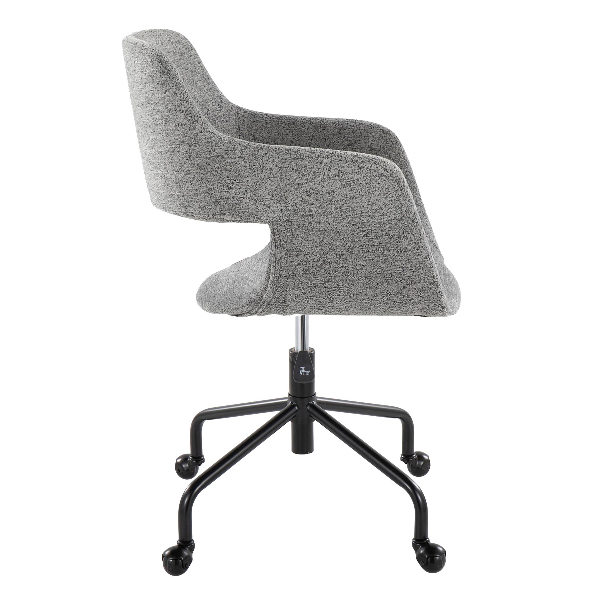 Margarite Contemporary Grey Fabric Adjustable Office Chair 2 Margarite Contemporary Grey Fabric Adjustable Office Chair - Image 2