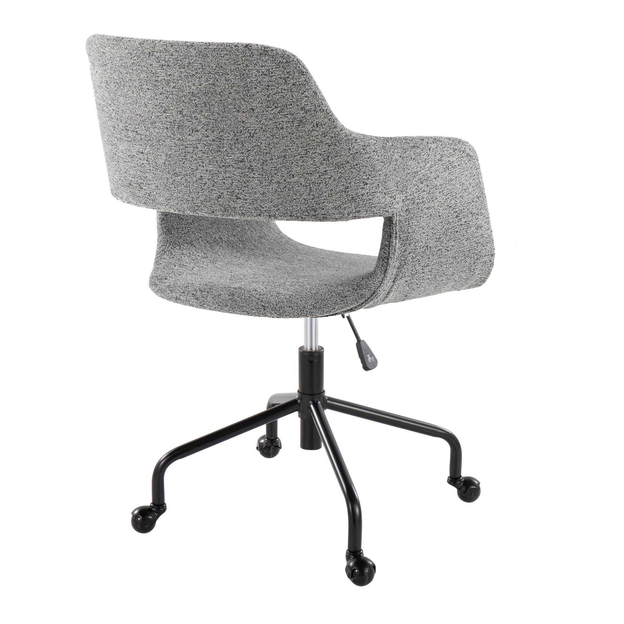 Margarite Contemporary Grey Fabric Adjustable Office Chair 3 Margarite Contemporary Grey Fabric Adjustable Office Chair - Image 3