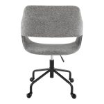 Margarite Contemporary Grey Fabric Adjustable Office Chair 10 Margarite Contemporary Grey Fabric Adjustable Office Chair