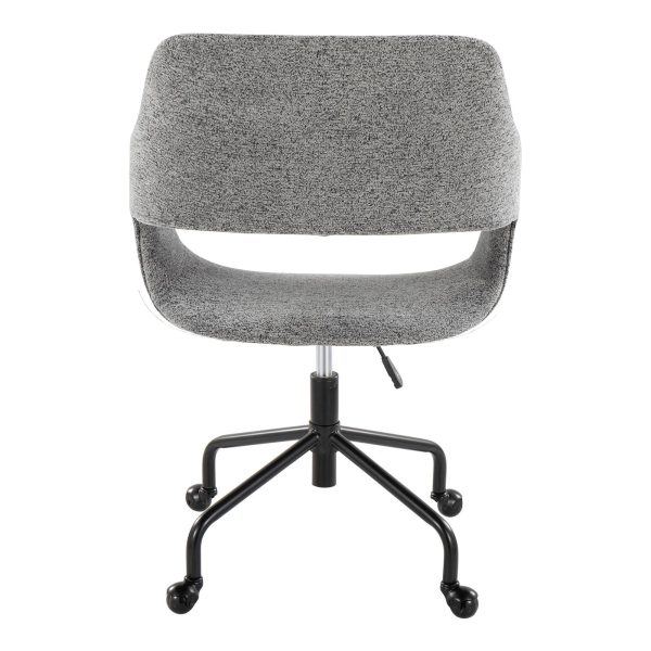 Margarite Contemporary Grey Fabric Adjustable Office Chair 3