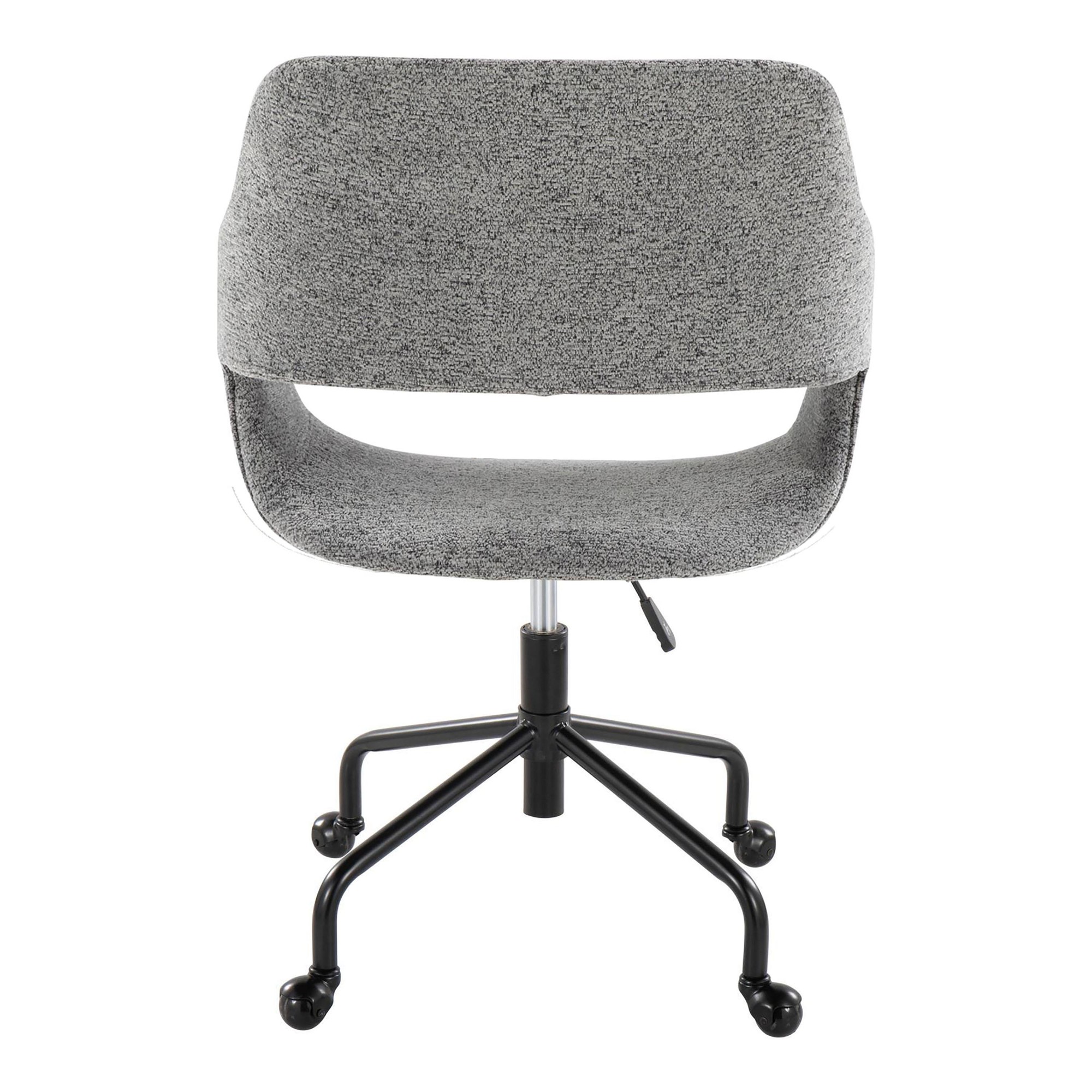 Margarite Contemporary Grey Fabric Adjustable Office Chair 4 Margarite Contemporary Grey Fabric Adjustable Office Chair - Image 4