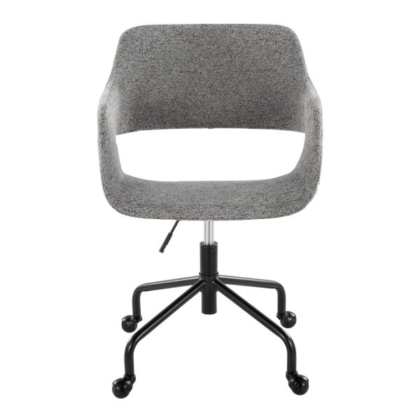 Margarite Contemporary Grey Fabric Adjustable Office Chair 4