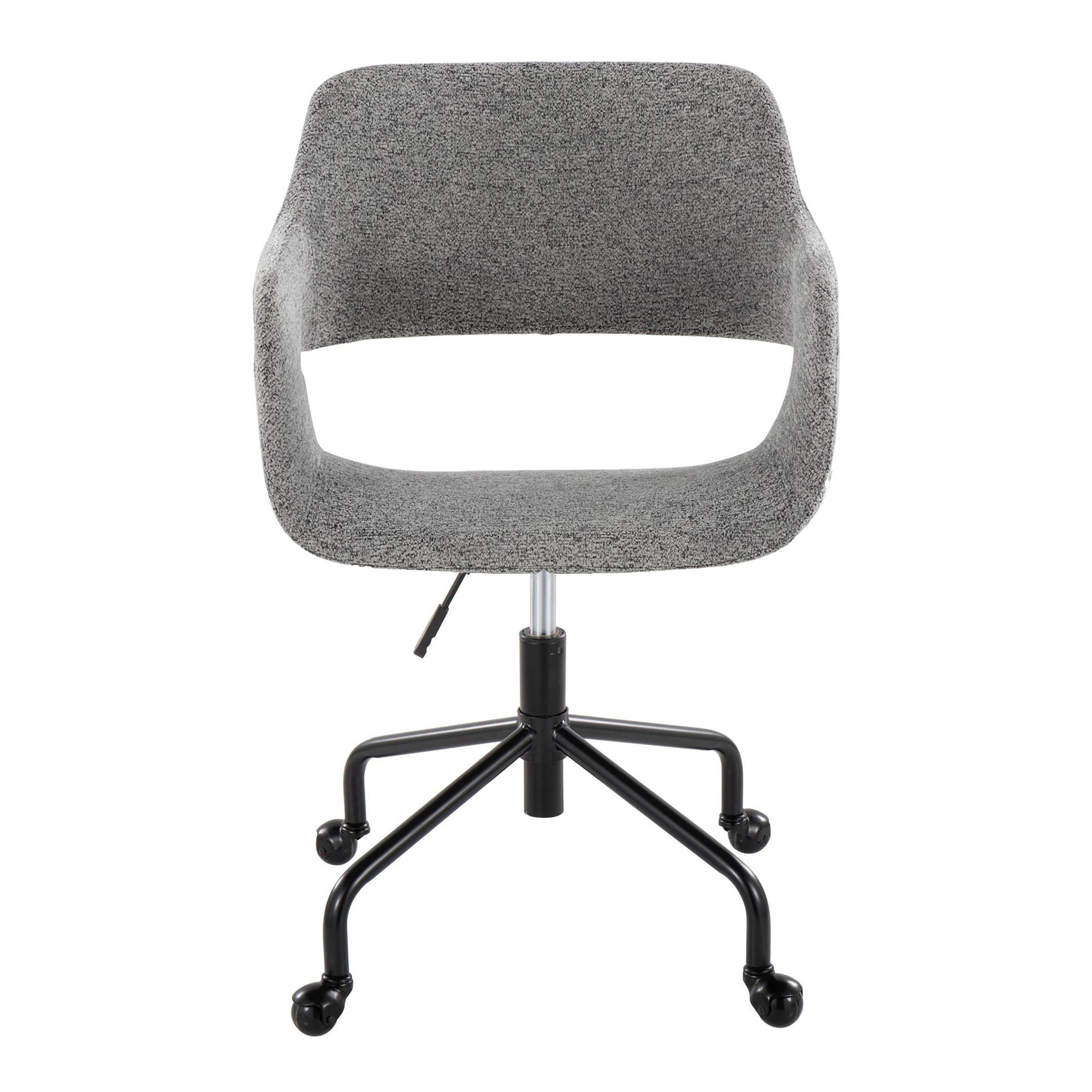 Margarite Contemporary Grey Fabric Adjustable Office Chair 5 Margarite Contemporary Grey Fabric Adjustable Office Chair - Image 5