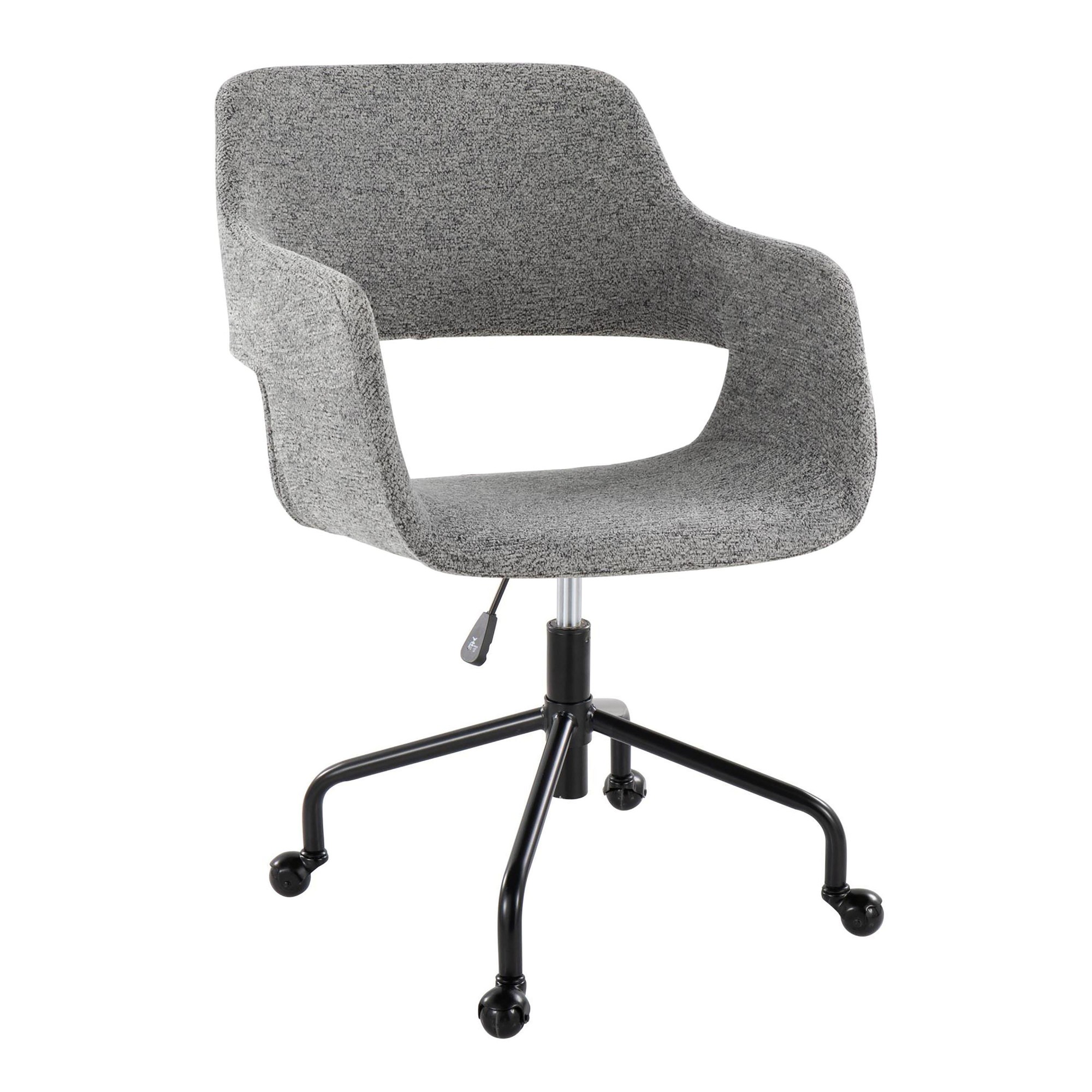 Margarite Contemporary Grey Fabric Adjustable Office Chair 1 Margarite Contemporary Grey Fabric Adjustable Office Chair