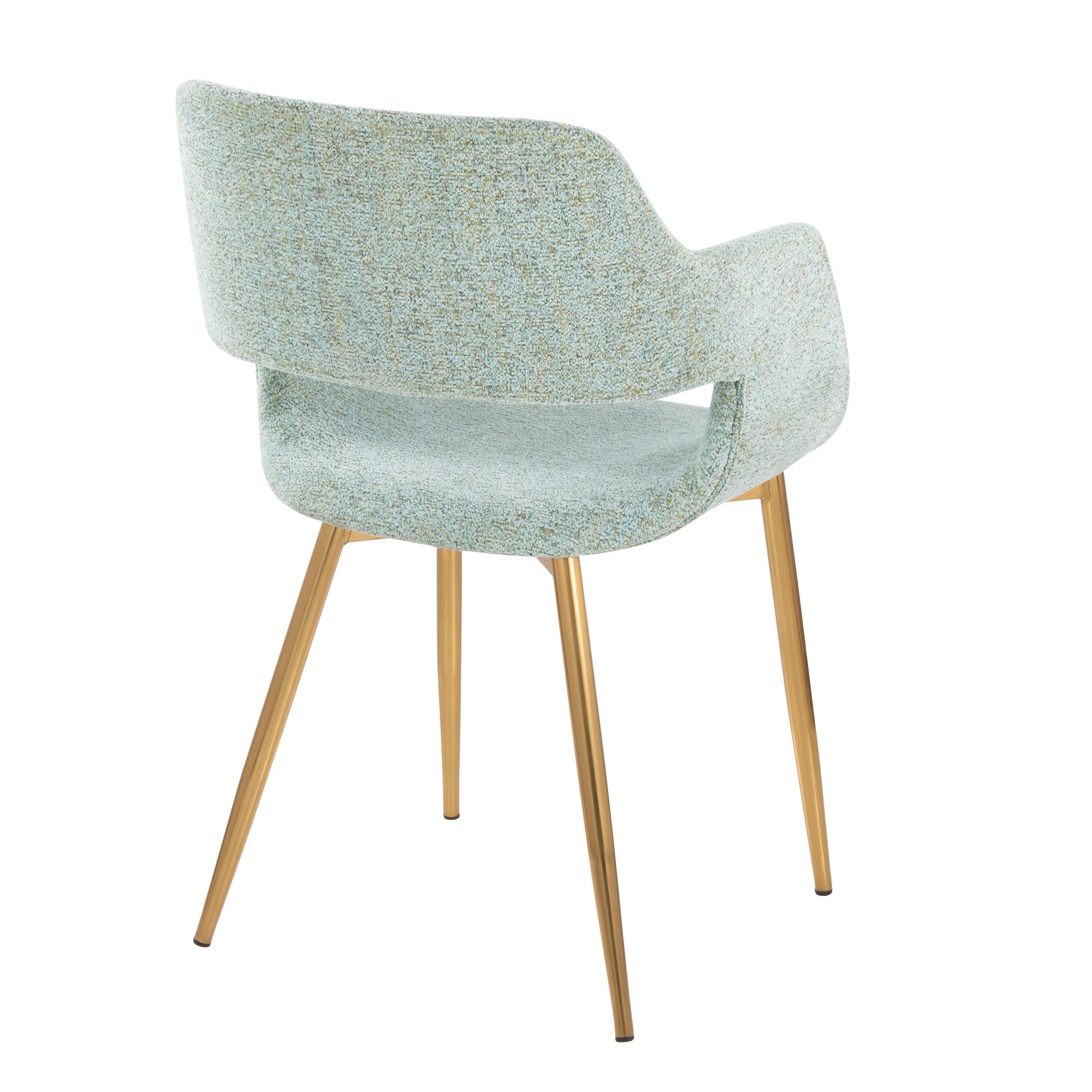 Margarite Contemporary Light Green Dining Accent Chairs Gold (Set of 2) 6 Margarite Contemporary Light Green Dining Accent Chairs Gold (Set of 2) - Image 6