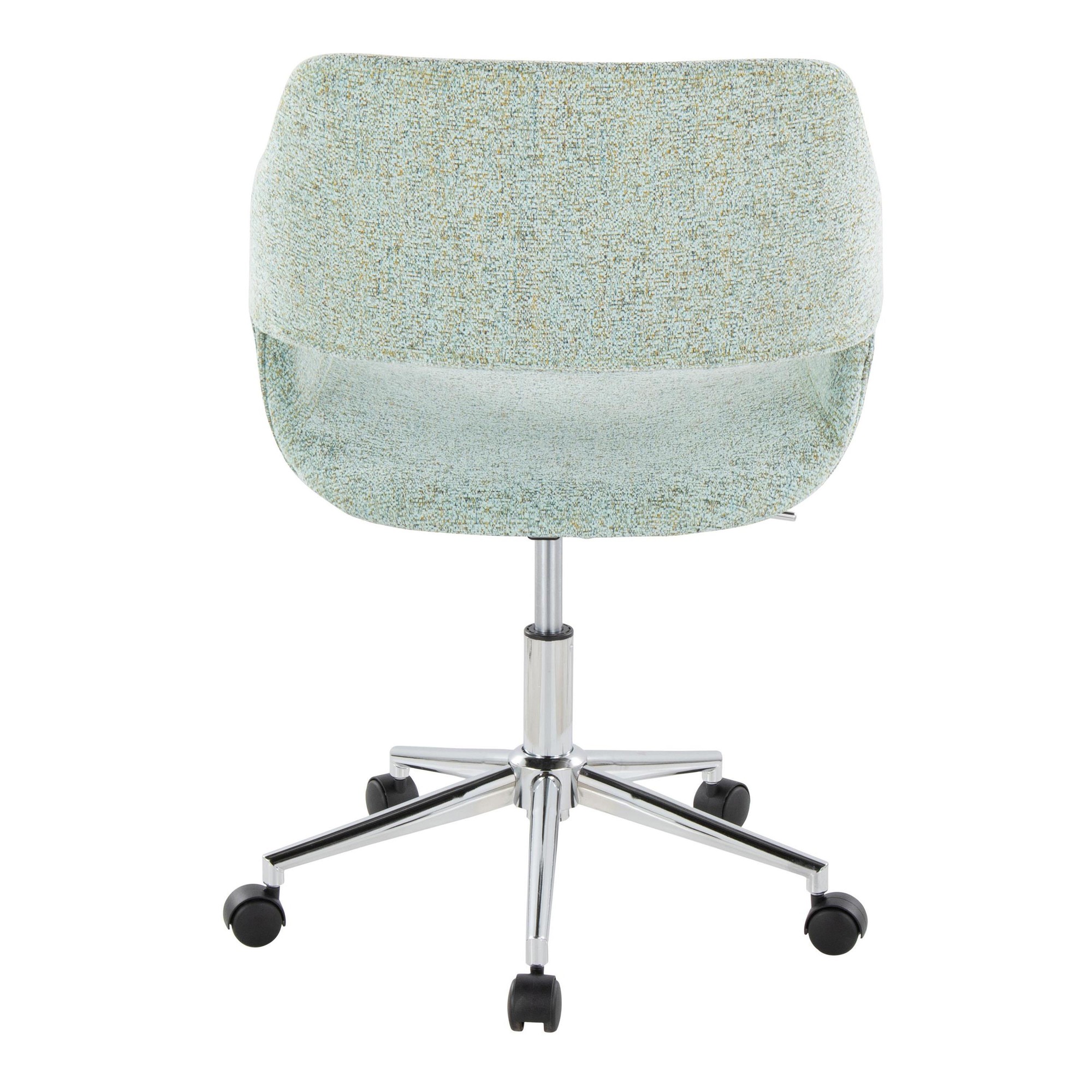 Margarite Contemporary Light Green Fabric Task Chair Chrome Base 6 Margarite Contemporary Light Green Fabric Task Chair Chrome Base - Image 6