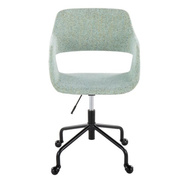 Margarite Light Green Contemporary Adjustable Office Chair 4