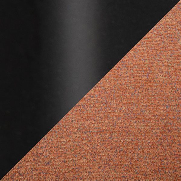 Margarite Orange Fabric Black Metal Contemporary Adjustable Office Chair 5