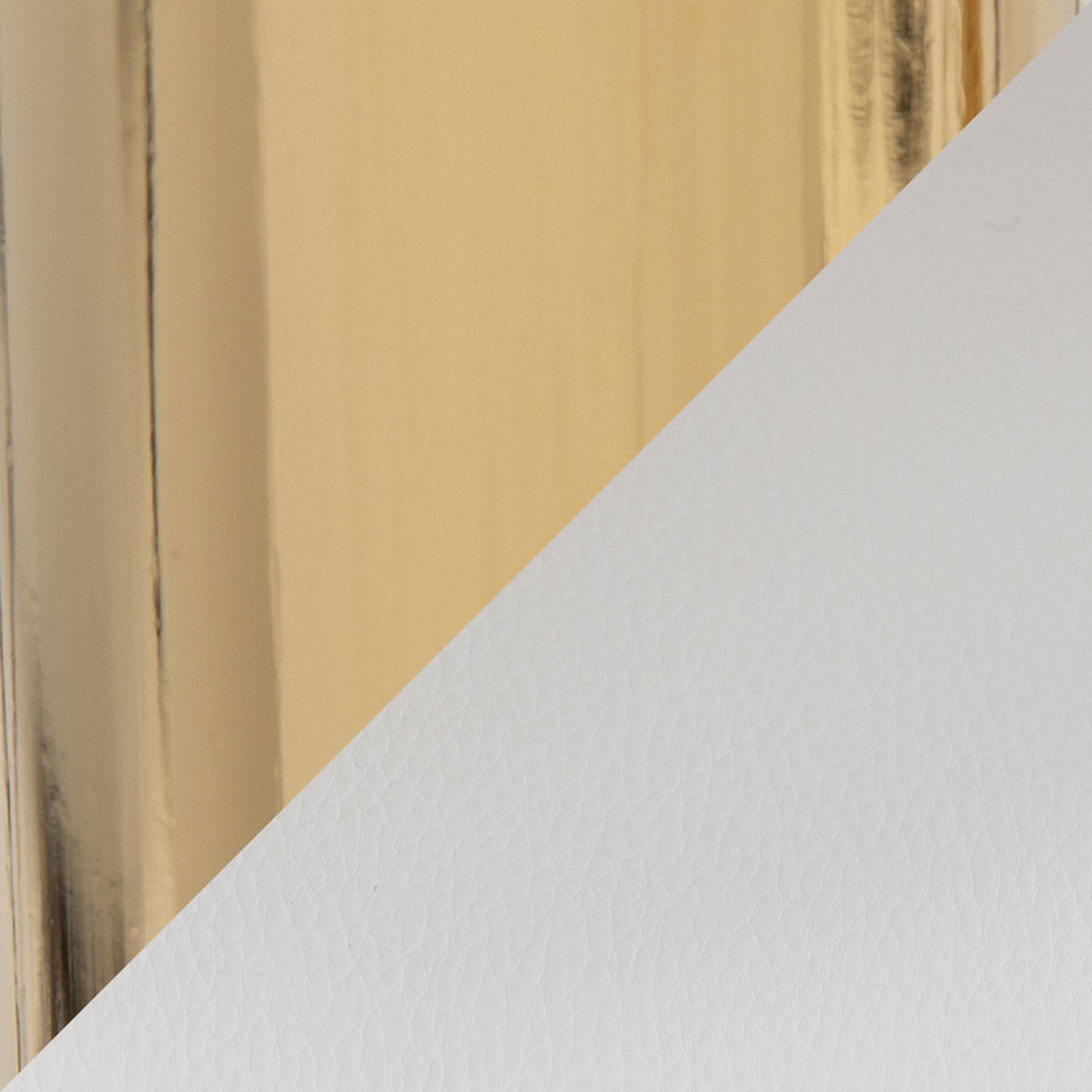 Margarite White Faux Leather Gold Contemporary Dining Chairs (Set of 2) 10 Margarite White Faux Leather Gold Contemporary Dining Chairs (Set of 2) - Image 10