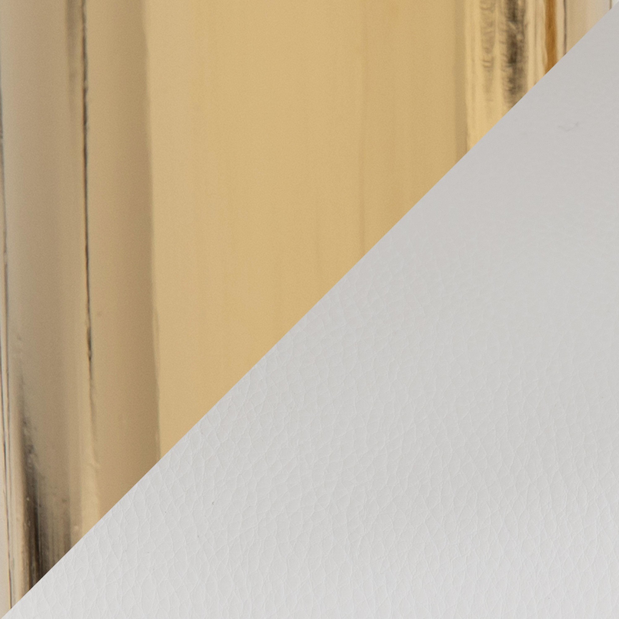 Margarite White Faux Leather Gold Contemporary Task Chair 8 Margarite White Faux Leather Gold Contemporary Task Chair - Image 8