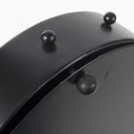 Marian 11.0L x 3.1W x 11.0H Black Studded Round Table Clock