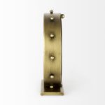 Marian 11.0L x 3.1W x 11.0H Gold Metal W/Studs Round Table Clock