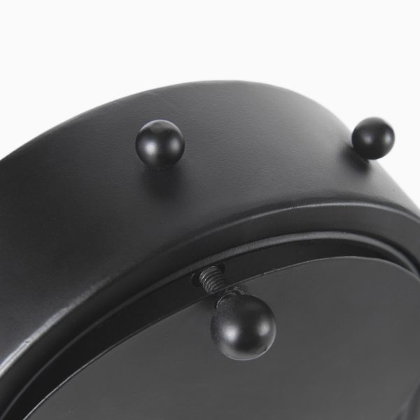 Marian 7.5L x 5.7W x 13.0H Black Studded Table Clock 9