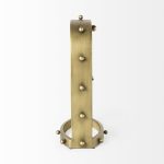 Marian 7.5L x 5.7W x 13.0H Gold Studded Table Clock