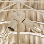 Marimba 40 L x 40 W x 24 H Natural Cane 6 Tier Chandelier