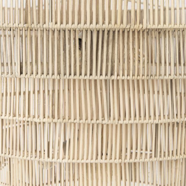 Marimba 40 L x 40 W x 24 H Natural Cane 6 Tier Chandelier 8