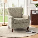 Marion Beige Floral Farmhouse Wingback Armchair 6 Marion Beige Floral Farmhouse Wingback Armchair