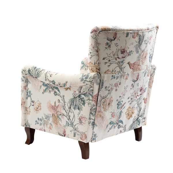 Marion Bird Farmhouse Wingback Accent Armchair 3
