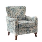 Marion Blue Floral Farmhouse Wingback Armchair 7 Marion Blue Floral Farmhouse Wingback Armchair