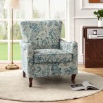 Marion Blue Floral Farmhouse Wingback Armchair 6 Marion Blue Floral Farmhouse Wingback Armchair