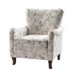 Marion Wildflower Floral Wingback Farmhouse Accent Armchair