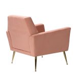 Maris Pink Velvet Tufted Accent Armchair with Golden Metal Legs 9 Maris Pink Velvet Tufted Accent Armchair with Golden Metal Legs