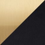 Marla Black Velvet Gold Contemporary Nesting Ottomans