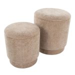 Marla Brown Fabric Contemporary Storage Ottoman Set