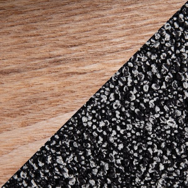 Marla Contemporary Black Fabric Nesting Ottoman Set Natural Wood 9