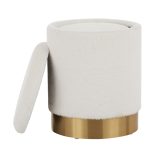 Marla Contemporary Cream Plush Fabric Nesting Ottomans Gold Base 21 Marla Contemporary Cream Plush Fabric Nesting Ottomans Gold Base