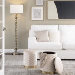 Marla Contemporary Cream Velvet Gold Nesting Ottoman Set 9 Marla Contemporary Cream Velvet Gold Nesting Ottoman Set