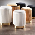 Marla Contemporary Cream Velvet Gold Nesting Ottomans 21 Marla Contemporary Cream Velvet Gold Nesting Ottomans