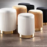 Marla Contemporary Cream Velvet Gold Nesting Ottomans 23 Marla Contemporary Cream Velvet Gold Nesting Ottomans