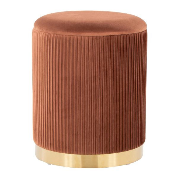 Marla Light Brown Velvet Nesting Contemporary Ottoman Set 10