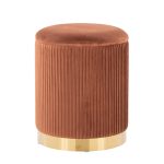 Marla Light Brown Velvet Nesting Contemporary Ottoman Set