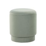 Marla Light Green Velvet Contemporary Ottoman Set 30 Marla Light Green Velvet Contemporary Ottoman Set
