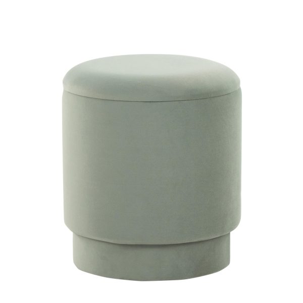 Marla Light Green Velvet Contemporary Ottoman Set 13